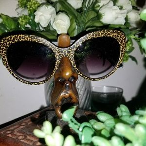 Betsy Johnson Leopard Print Cat eye Sunglasses